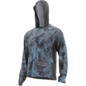 image:imageHUK Mens Icon X Camo Hoodie UPF 50 LongSleeve Fishing ShirtGlacier