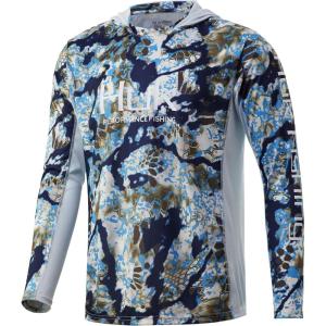 image:imageHUK Mens Icon X Camo Hoodie UPF 50 LongSleeve Fishing ShirtKryptek Obskura Signa