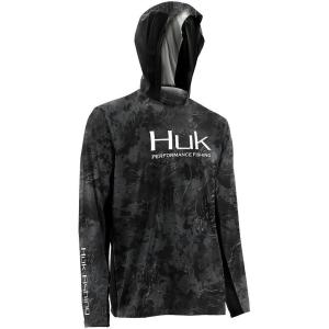 image:imageHUK Mens Icon X Camo Hoodie UPF 50 LongSleeve Fishing ShirtNight Vision