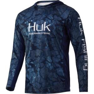image:imageHUK Mens Icon X Camo Hoodie UPF 50 LongSleeve Fishing ShirtPei