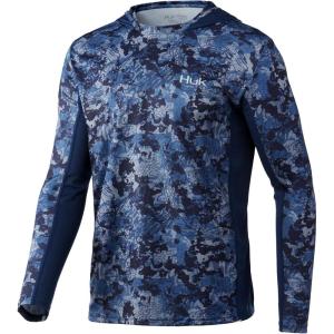 image:imageHUK Mens Icon X Camo Hoodie UPF 50 LongSleeve Fishing ShirtTide Change  Atlantic