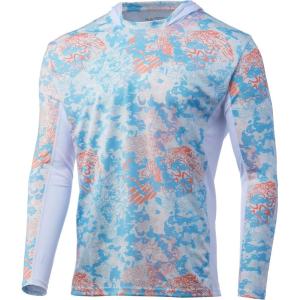 image:imageHUK Mens Icon X Camo Hoodie UPF 50 LongSleeve Fishing ShirtTide Change  Horizon