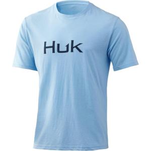 image:imageHUK Mens Performance Fishing Logo Tee Short Sleeve QuickDryBaltic Sea Heather