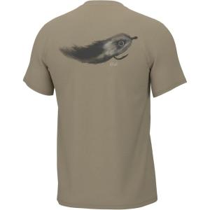 image:imageHUK Mens Short Sleeve Tee  Performance Fishing TShirtSteamer Fly  Overland