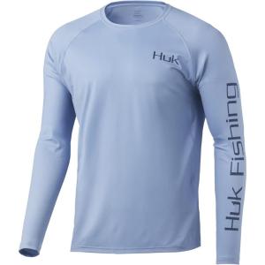 image:imageHuk Mens Pursuit Hogzilla  Long Sleeve Performance Fishing Shirt with 30 UPF Sun Protection Seashell Pink SmallAmericana Sushi  Coastal Sky