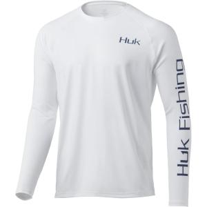 image:imageHuk Mens Pursuit Hogzilla  Long Sleeve Performance Fishing Shirt with 30 UPF Sun Protection Seashell Pink SmallAmericana Sushi  White