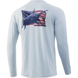 image:imageHuk Mens Pursuit Hogzilla  Long Sleeve Performance Fishing Shirt with 30 UPF Sun Protection Seashell Pink SmallBig and Bad  Plein Air