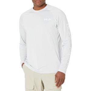 image:imageHuk Mens Pursuit Hogzilla  Long Sleeve Performance Fishing Shirt with 30 UPF Sun Protection Seashell Pink SmallEarly Bird  Glacier