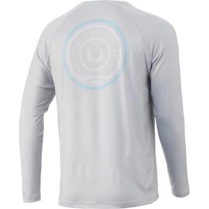 image:imageHuk Mens Pursuit Hogzilla  Long Sleeve Performance Fishing Shirt with 30 UPF Sun Protection Seashell Pink SmallHuk  Rope  Oyster