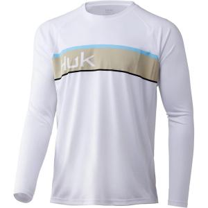 image:imageHuk Mens Pursuit Hogzilla  Long Sleeve Performance Fishing Shirt with 30 UPF Sun Protection Seashell Pink SmallHuk Band  White