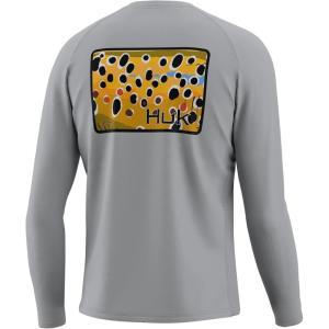 image:imageHuk Mens Pursuit Hogzilla  Long Sleeve Performance Fishing Shirt with 30 UPF Sun Protection Seashell Pink SmallKc Trout Flank  Harbor Mist