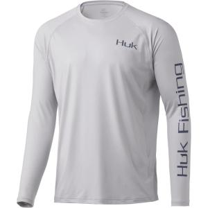 image:imageHuk Mens Pursuit Hogzilla  Long Sleeve Performance Fishing Shirt with 30 UPF Sun Protection Seashell Pink SmallMako Storm  Oyster