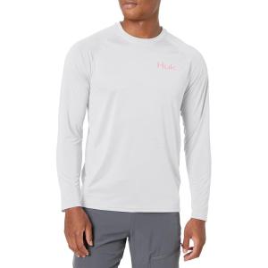 image:imageHuk Mens Pursuit Hogzilla  Long Sleeve Performance Fishing Shirt with 30 UPF Sun Protection Seashell Pink SmallOutfitter  Glacier