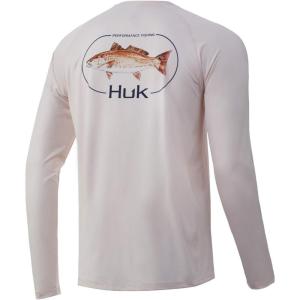 image:imageHuk Mens Pursuit Hogzilla  Long Sleeve Performance Fishing Shirt with 30 UPF Sun Protection Seashell Pink SmallRedfish  Barley Pink