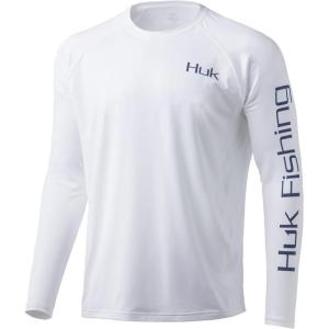 image:imageHuk Mens Pursuit Hogzilla  Long Sleeve Performance Fishing Shirt with 30 UPF Sun Protection Seashell Pink SmallSilver King  White