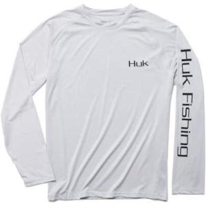 image:imageHuk Mens Pursuit Hogzilla  Long Sleeve Performance Fishing Shirt with 30 UPF Sun Protection Seashell Pink SmallTarget Rich  Glacier