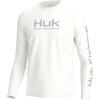 image:imageHUK Mens Pursuit Vented Long Sleeve Fishing Shirt 30 UPFWhite