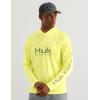image:imageHUK Mens Pursuit Vented Long Sleeve Hoodie Fishing Shirt with HoodVintage Chartreuse