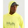 image:imageHUK Mens Pursuit Vented Long Sleeve Hoodie Fishing Shirt with HoodVintage Chartreuse
