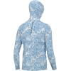 image:imageHUK mens Pursuit Heather Hoodie Sun Protecting Fishing Shirt With HoodFin Flats  Crystal Blue