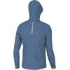 image:imageHUK mens Pursuit Heather Hoodie Sun Protecting Fishing Shirt With HoodSet Sail Heather