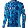 image:imageHUK Mens Icon X Camo Long Sleeve Performance Fishing ShirtSan Sal  Refraction