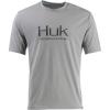 image:imageHUK Mens Icon X Short Sleeve Fishing Shirt with Sun ProtectionGrey