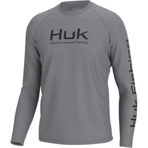 image:imageHUK Mens Pursuit Vented Long Sleeve Fishing Shirt 30 UPFNight Owl