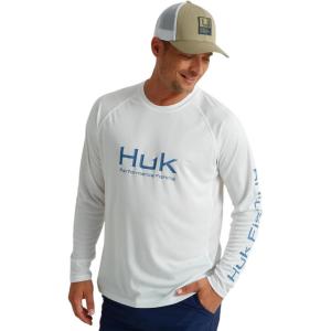 image:imageHUK Mens Pursuit Vented Long Sleeve Fishing Shirt 30 UPFWhite