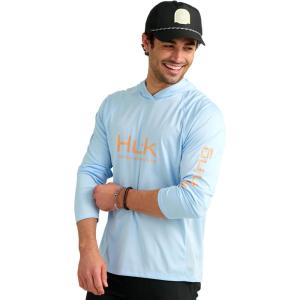 image:imageHUK Mens Pursuit Vented Long Sleeve Hoodie Fishing Shirt with HoodCoastal Drift