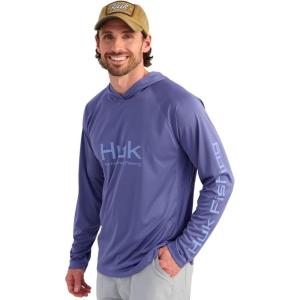 image:imageHUK Mens Pursuit Vented Long Sleeve Hoodie Fishing Shirt with HoodSkipper Blue