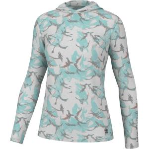 image:imageHUK Waypoint Pattern Hoodie LongSleeve Shirt for WomenCane Bay  Harbor Mist