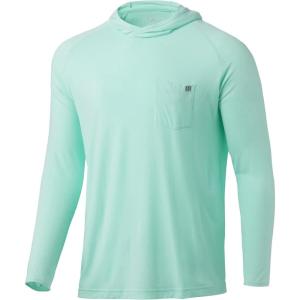 image:imageHUK mens Waypoint Hoodie  Performance Longsleeve Shirt 50 UpfBeach Glass