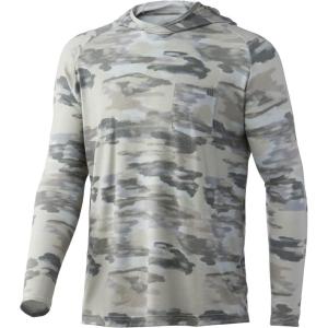 image:imageHUK mens Waypoint Hoodie  Performance Longsleeve Shirt 50 UpfEdisto  Khaki