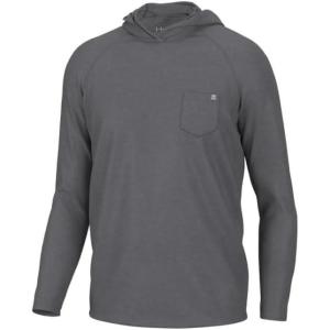 image:imageHUK mens Waypoint Pattern Hoodie Performance Fishing Shirt for MenSpot Tail  Night Owl