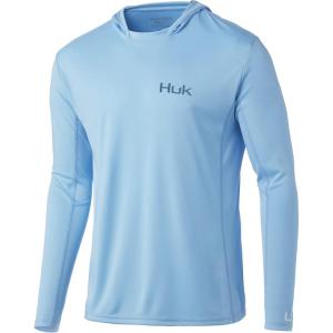 image:imageHuk Mens Icon X Hoodie  LongSleeve Performance Shirt with UPF 30 Sun ProtectionBaltic Sea