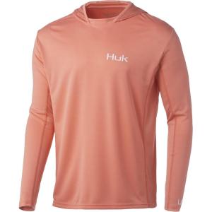 image:imageHuk Mens Icon X Hoodie  LongSleeve Performance Shirt with UPF 30 Sun ProtectionDesert Flower