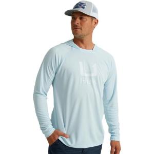 image:imageHuk Mens Icon X Hoodie  LongSleeve Performance Shirt with UPF 30 Sun ProtectionIce Water