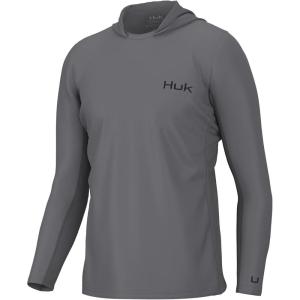 image:imageHuk Mens Icon X Hoodie  LongSleeve Performance Shirt with UPF 30 Sun ProtectionNight Owl