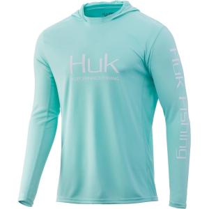 image:imageHuk Mens Icon X Hoodie  LongSleeve Performance Shirt with UPF 30 Sun ProtectionSeafoam