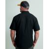 image:imageHUK Mens Tide Point Pattern Short Sleeve Shirt Fishing Button DownBlack