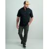 image:imageHUK Mens Tide Point Pattern Short Sleeve Shirt Fishing Button DownBlack