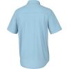 image:imageHUK Mens Tide Point Pattern Short Sleeve Shirt Fishing Button DownCrystal Blue