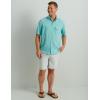 image:imageHUK Mens Tide Point Pattern Short Sleeve Shirt Fishing Button DownMarine Blue