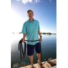 image:imageHUK Mens Tide Point Pattern Short Sleeve Shirt Fishing Button DownMarine Blue