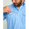 image:imageHUK Mens Tide Point Pattern Short Sleeve Shirt Fishing Button DownMarolina Blue