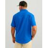 image:imageHUK Mens Tide Point Pattern Short Sleeve Shirt Fishing Button DownOcean Blue