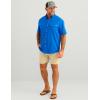 image:imageHUK Mens Tide Point Pattern Short Sleeve Shirt Fishing Button DownOcean Blue