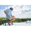 image:imageHUK Mens Tide Point Pattern Short Sleeve Shirt Fishing Button DownOverland