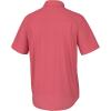 image:imageHUK Mens Tide Point Pattern Short Sleeve Shirt Fishing Button DownSunwashed Red
